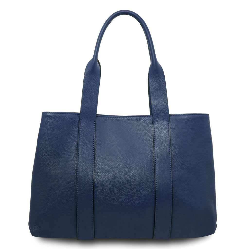 Sac cabas épaule femme CALLIE souple en cuir grainé à surpiqûres