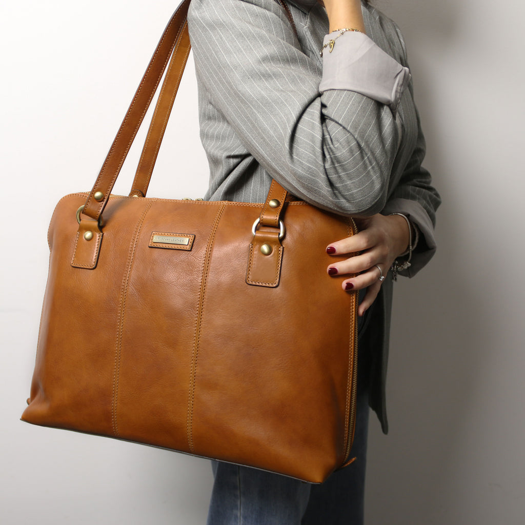 RAVENNA — Cartable business en cuir mat