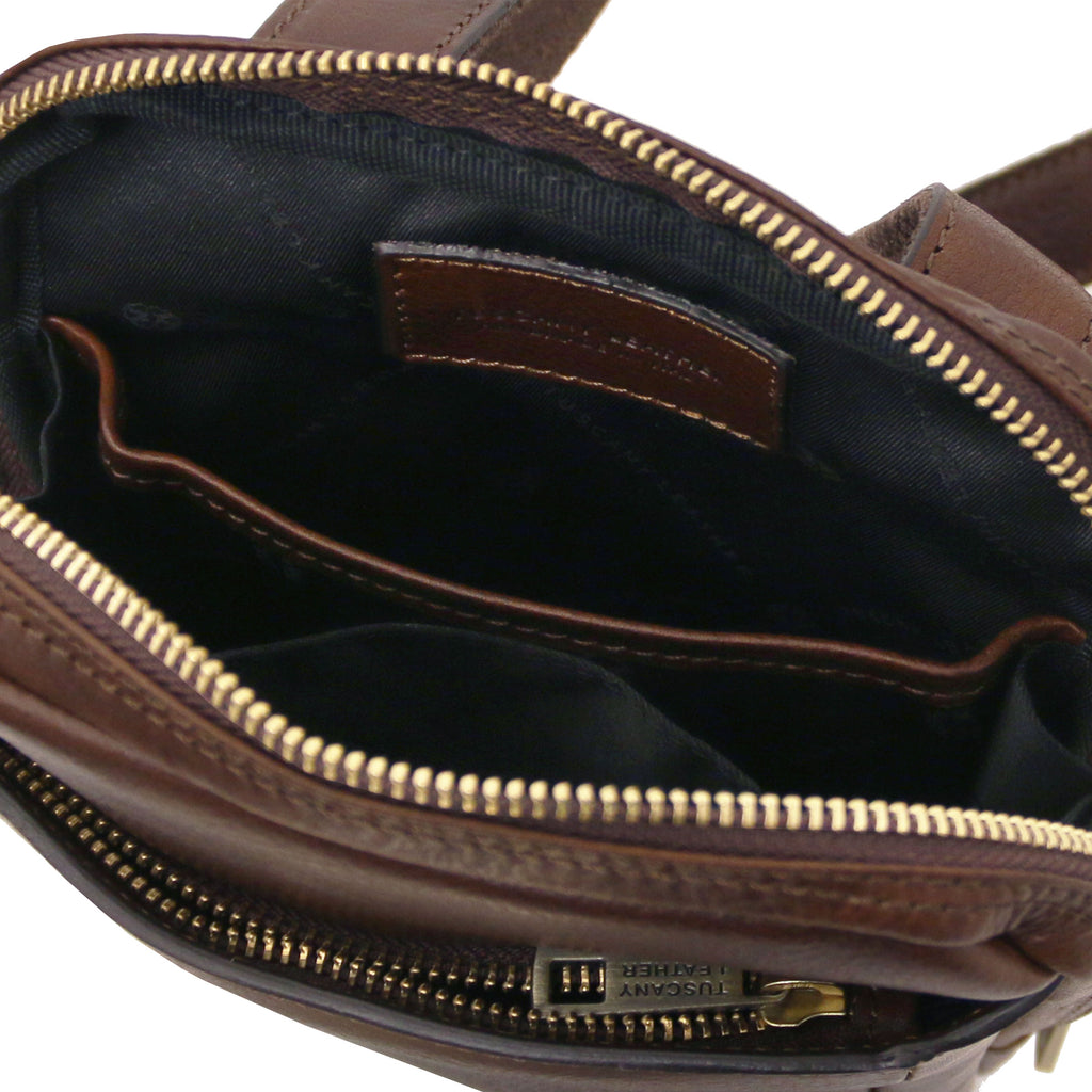 MARK – Sac bandoulière homme compact en cuir