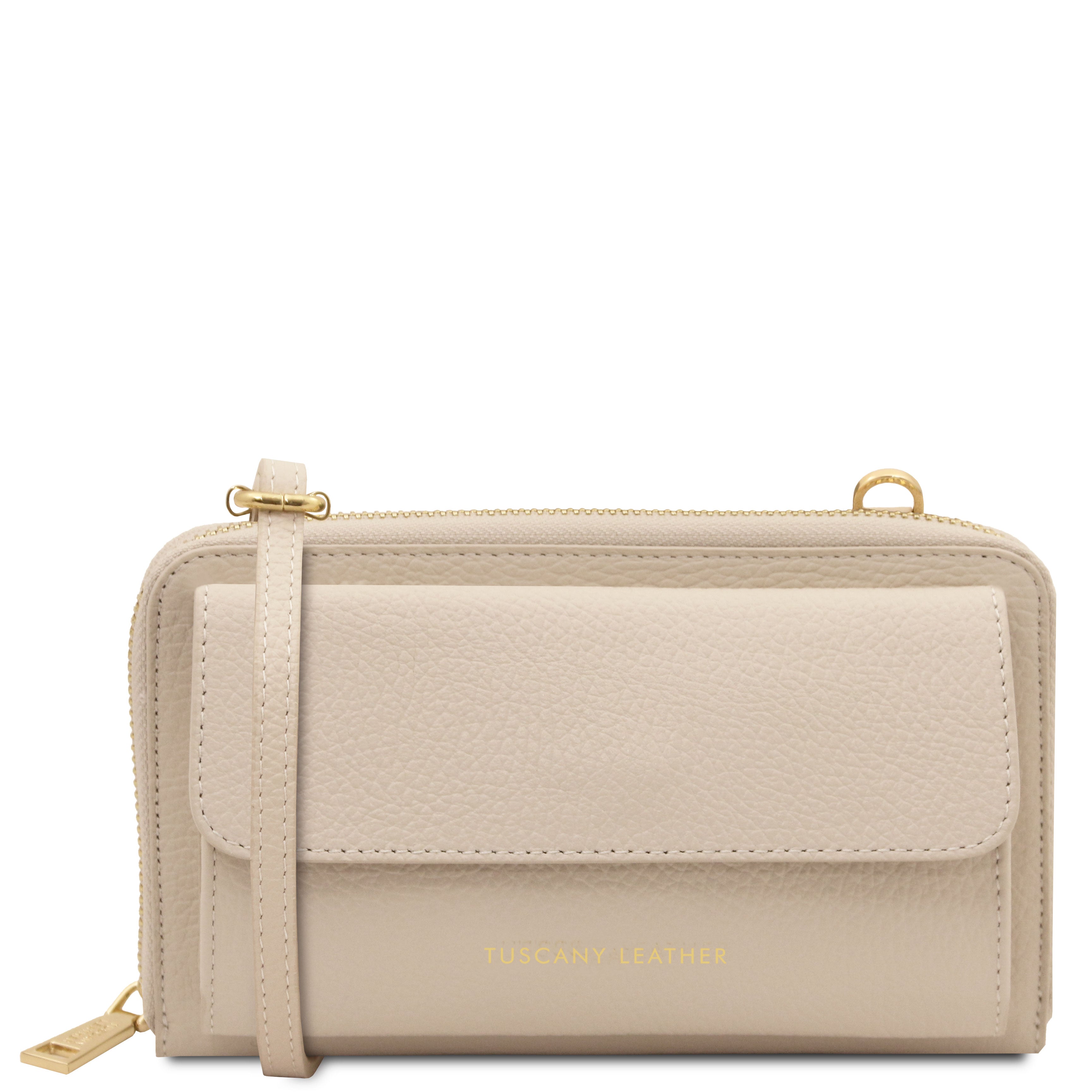 URANIA — Leather Wallet Crossbody Bag