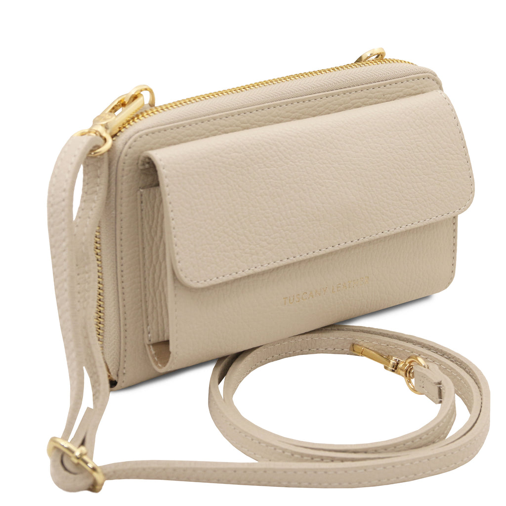 URANIA — Leather Wallet Crossbody Bag