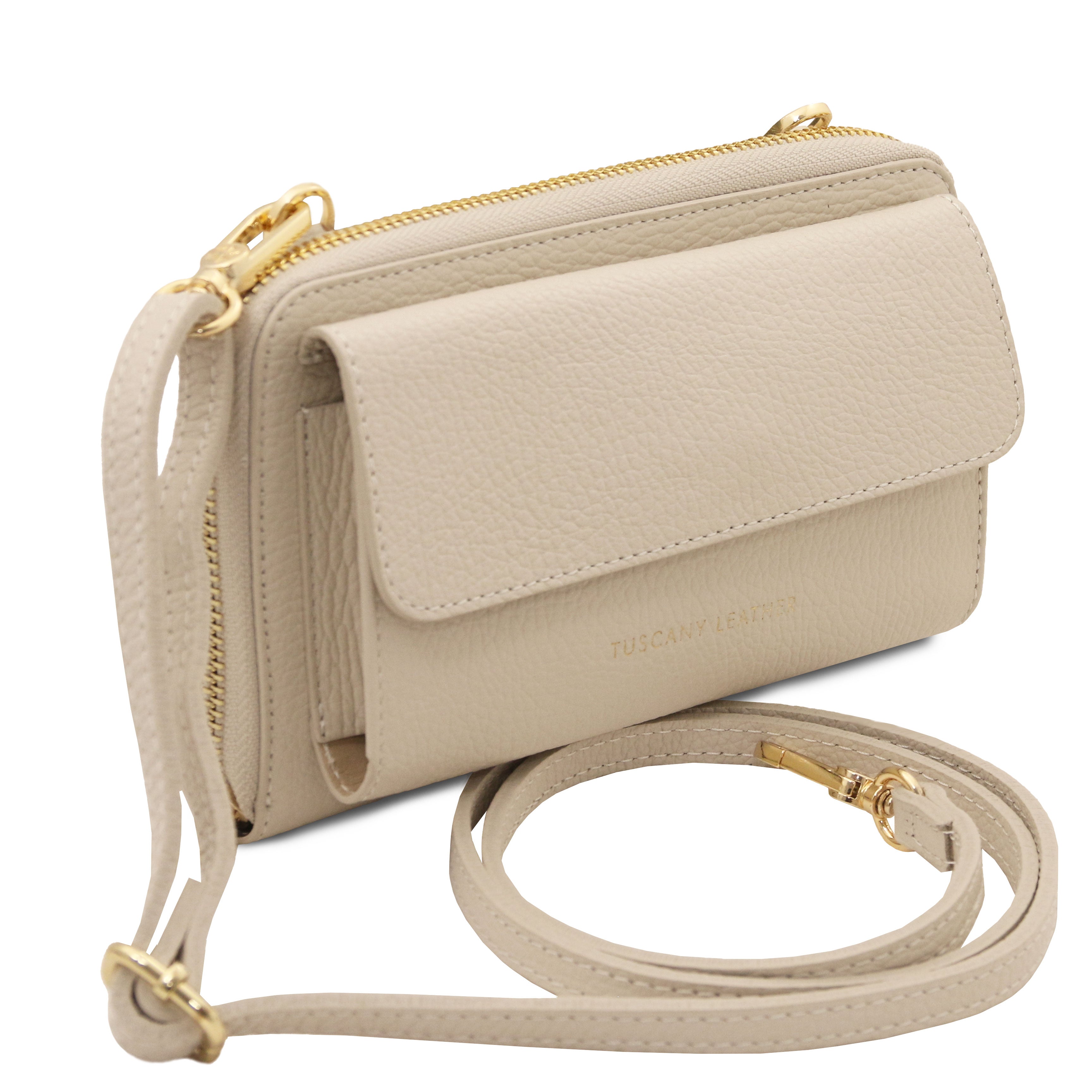 URANIA — Leather Wallet Crossbody Bag