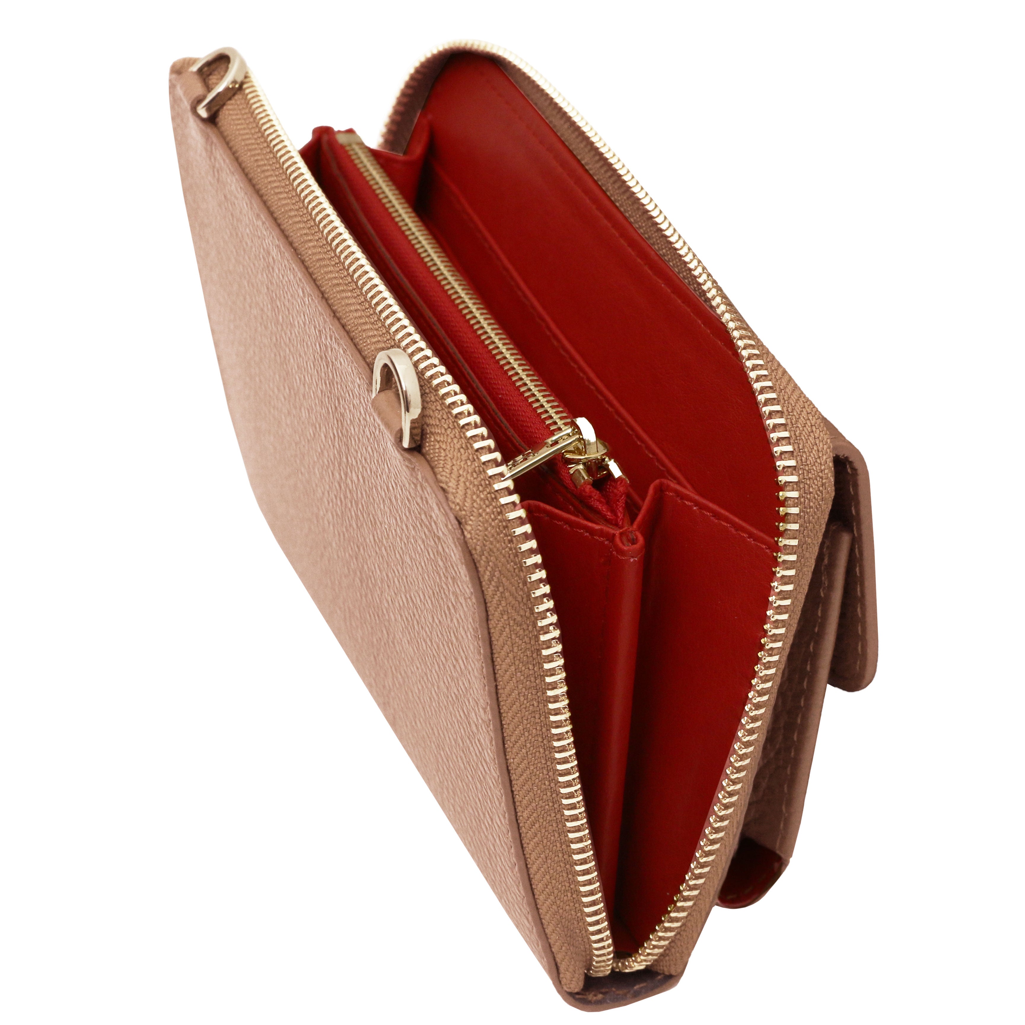 URANIA — Leather Wallet Crossbody Bag