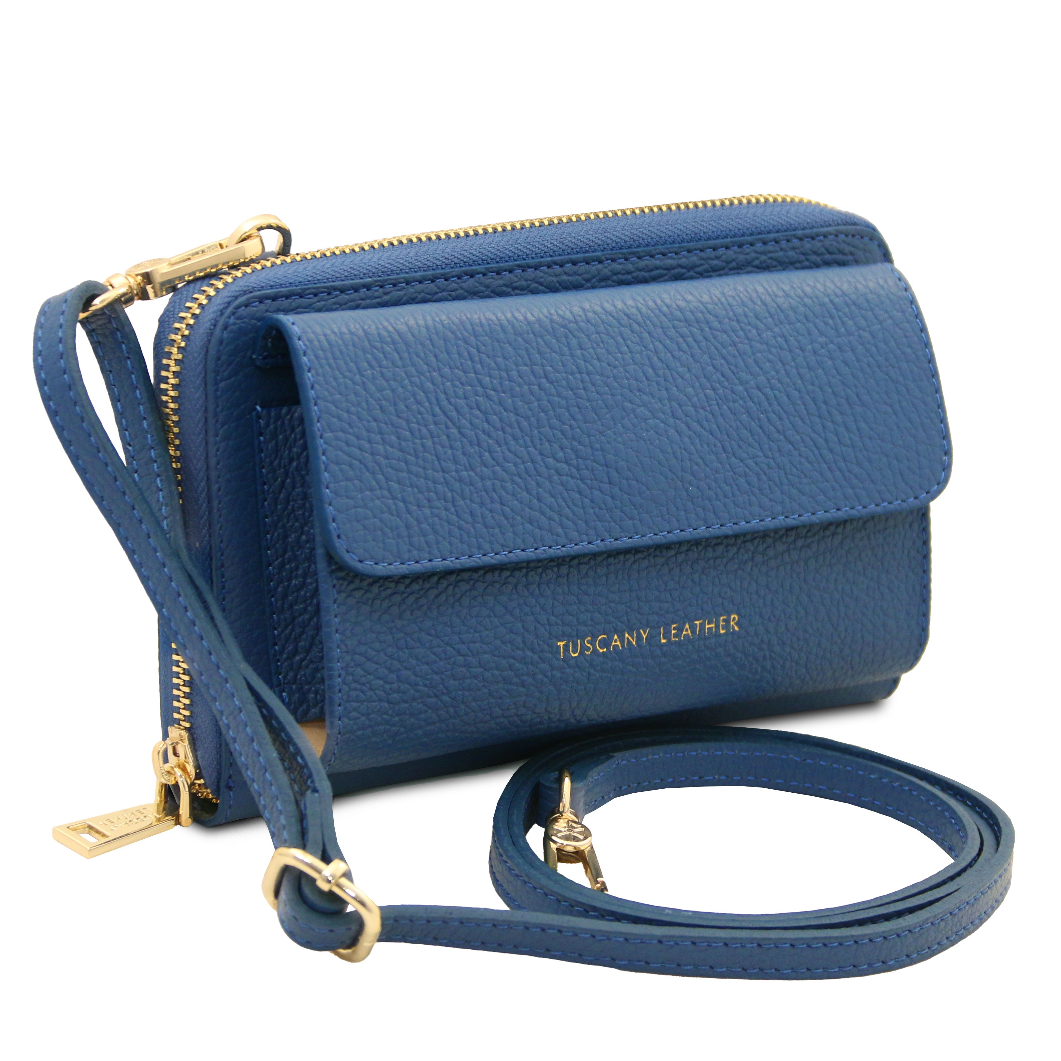 URANIA — Leather Wallet Crossbody Bag