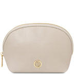 Trousse de toilette femme VERA en cuir grainé souple