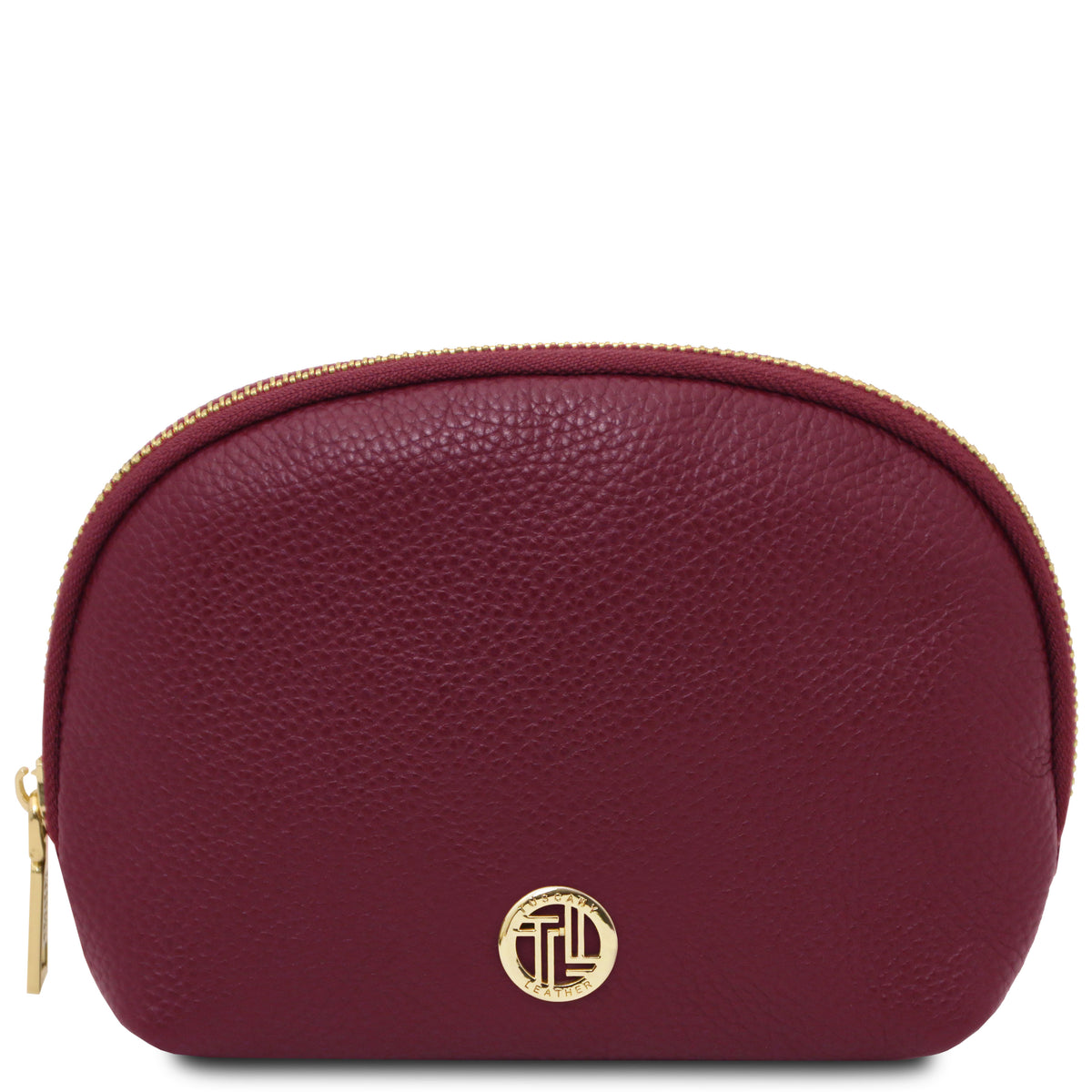 Trousse de toilette femme VERA en cuir grainé souple