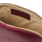 Trousse de toilette femme VERA en cuir grainé souple