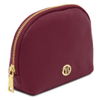 Trousse de toilette femme VERA en cuir grainé souple