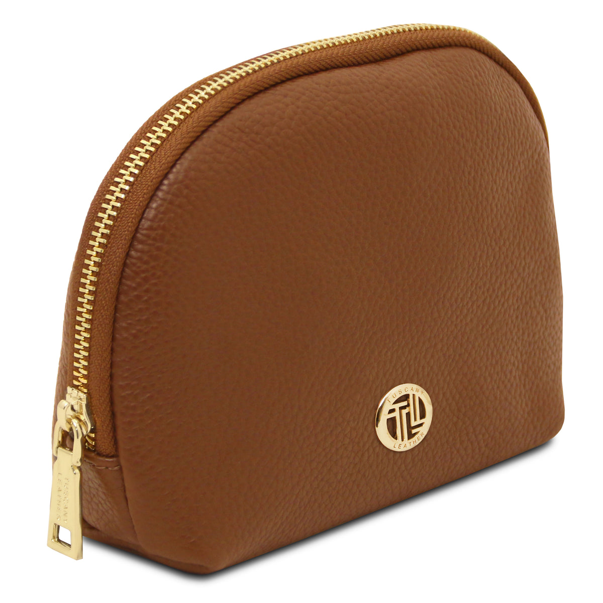 Trousse de toilette femme VERA en cuir grainé souple