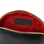 Trousse de toilette femme VERA en cuir grainé souple