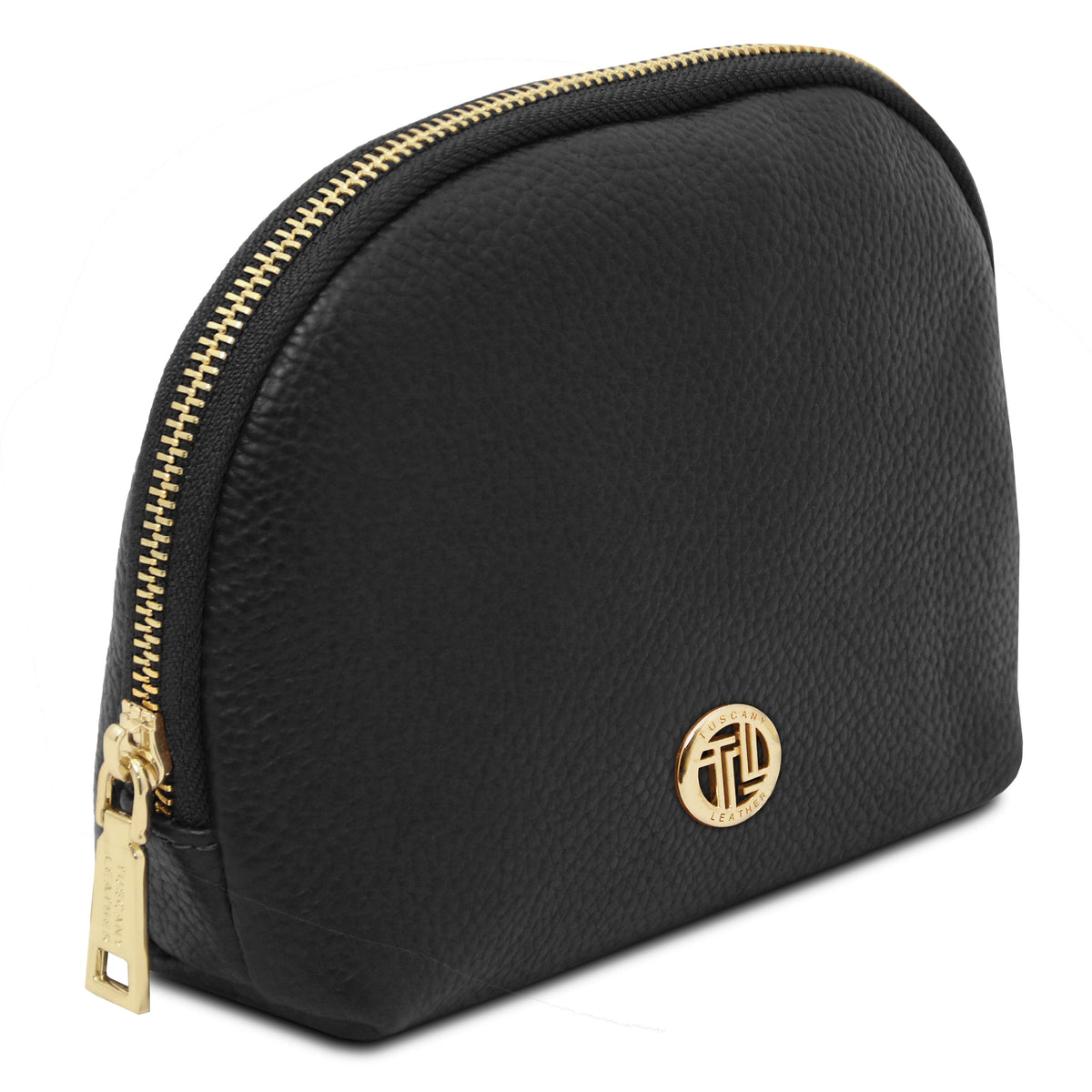 Trousse de toilette femme VERA en cuir grainé souple