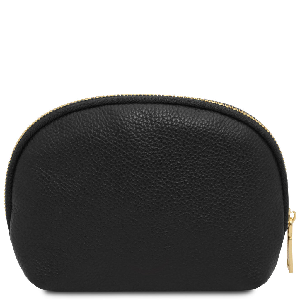 Trousse de toilette femme VERA en cuir grainé souple