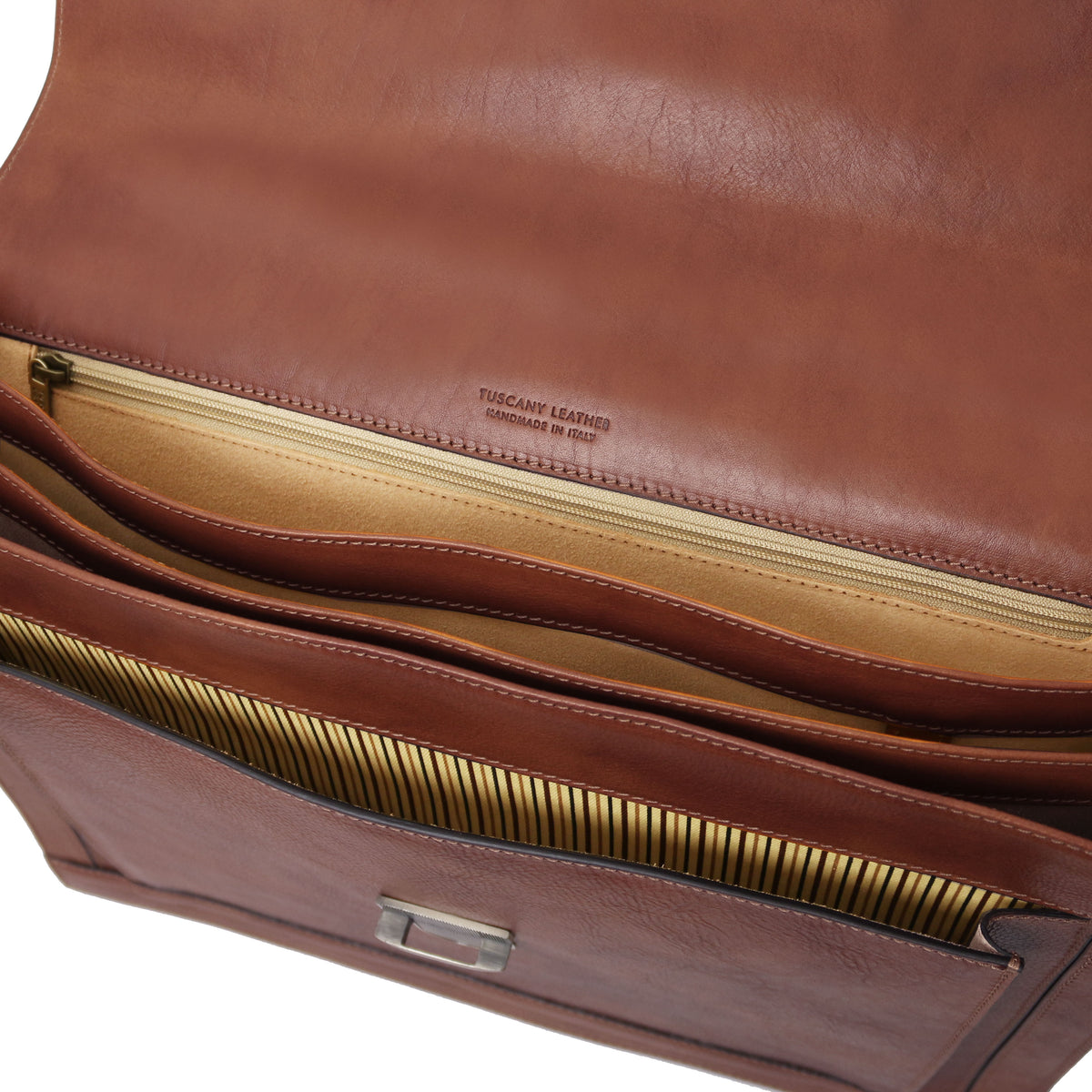 Cartable homme cuir pleine fleur rigide 3 compartiments CREMONA