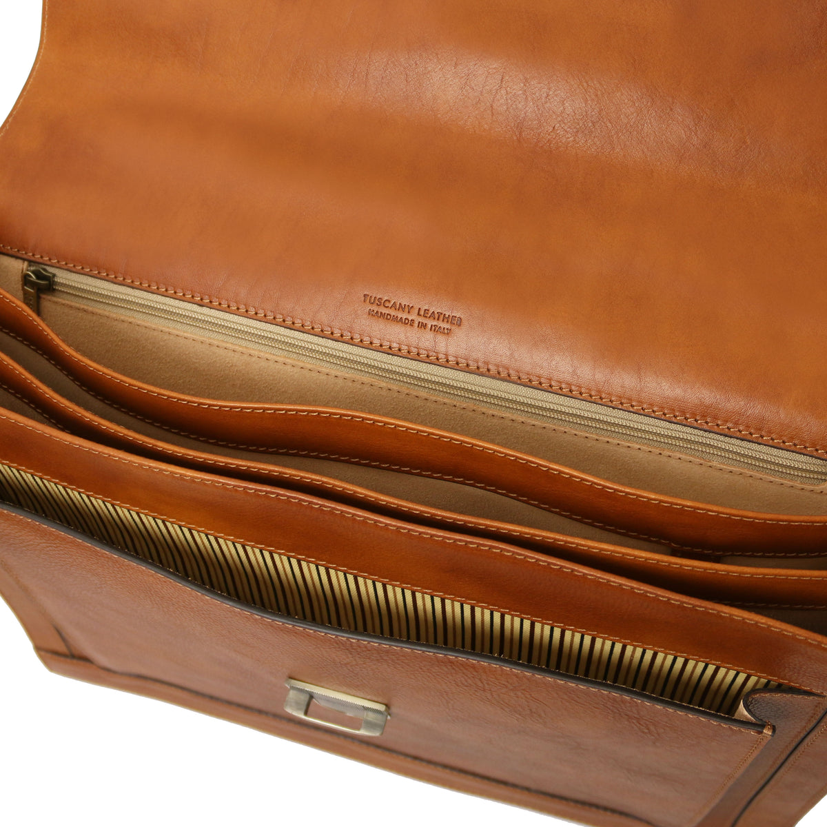 Cartable homme cuir pleine fleur rigide 3 compartiments CREMONA