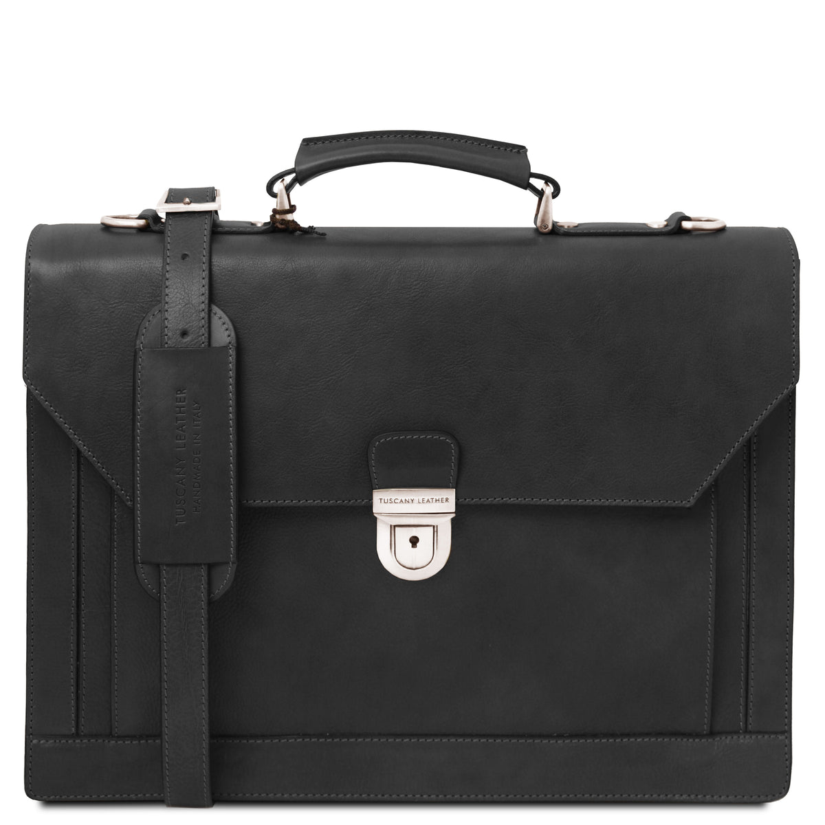 Cartable homme cuir pleine fleur rigide 3 compartiments CREMONA