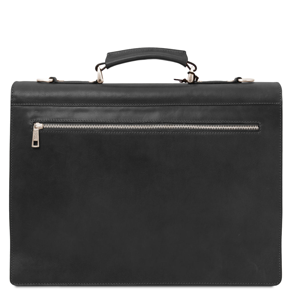 Cartable homme cuir pleine fleur rigide 3 compartiments CREMONA