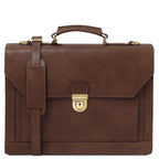 Cartable homme cuir pleine fleur rigide 3 compartiments CREMONA