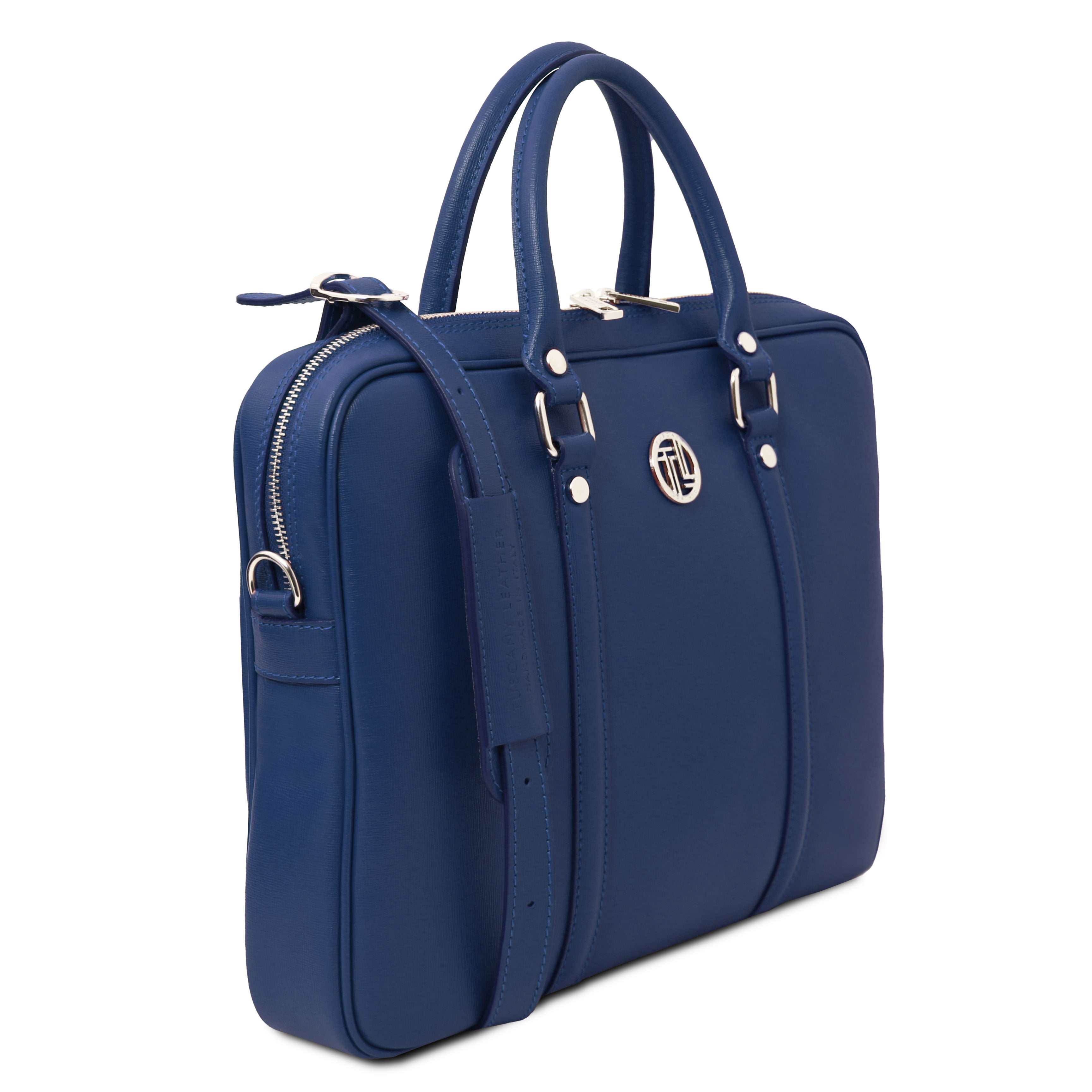 PRATO — Serviette ordinateur en cuir Saffiano
