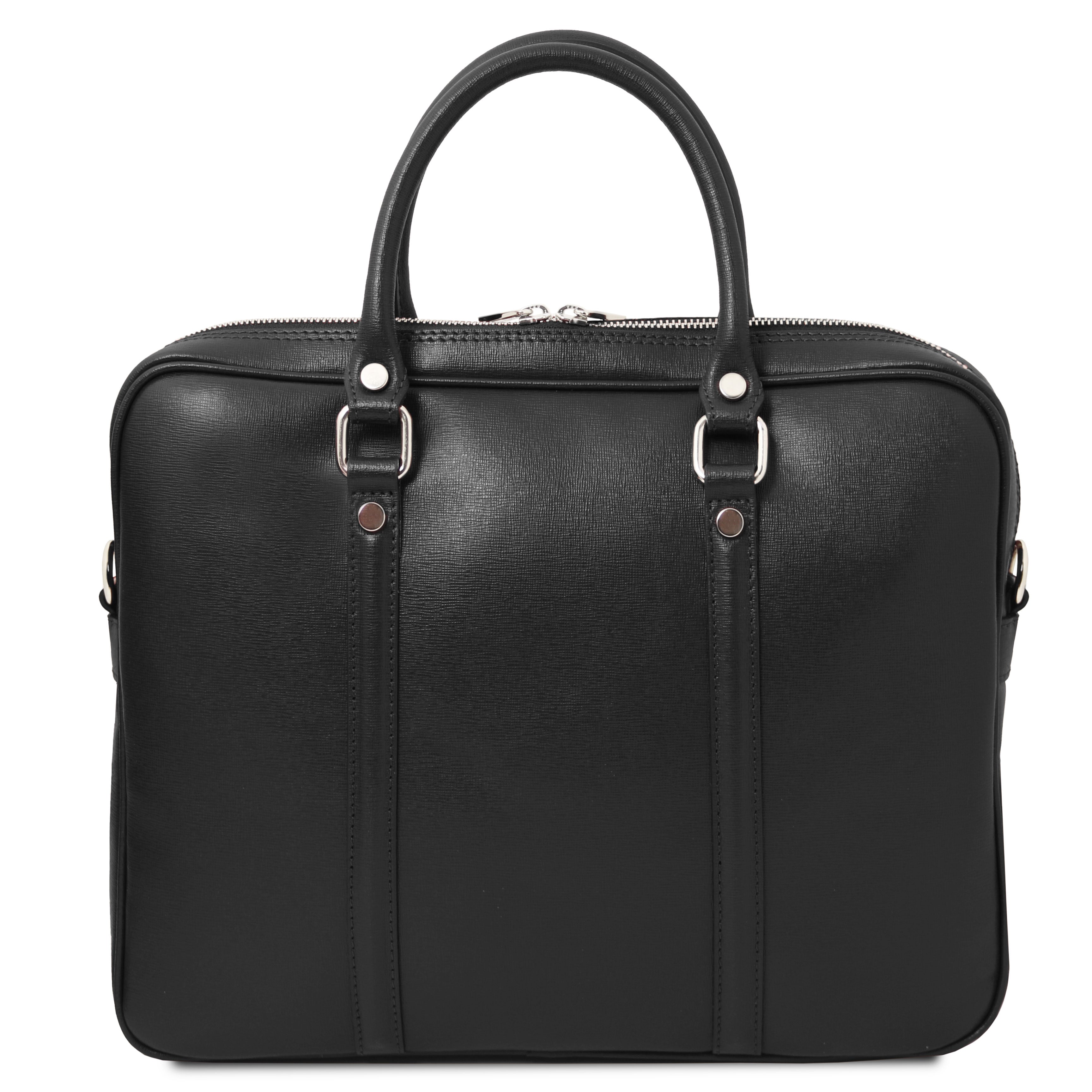 PRATO — Serviette ordinateur en cuir Saffiano