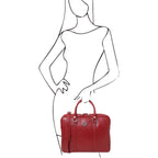 PRATO — Serviette ordinateur en cuir Saffiano