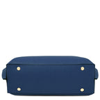 Sac cabas femme AGATHA structuré en cuir forme trapèze à fermoir