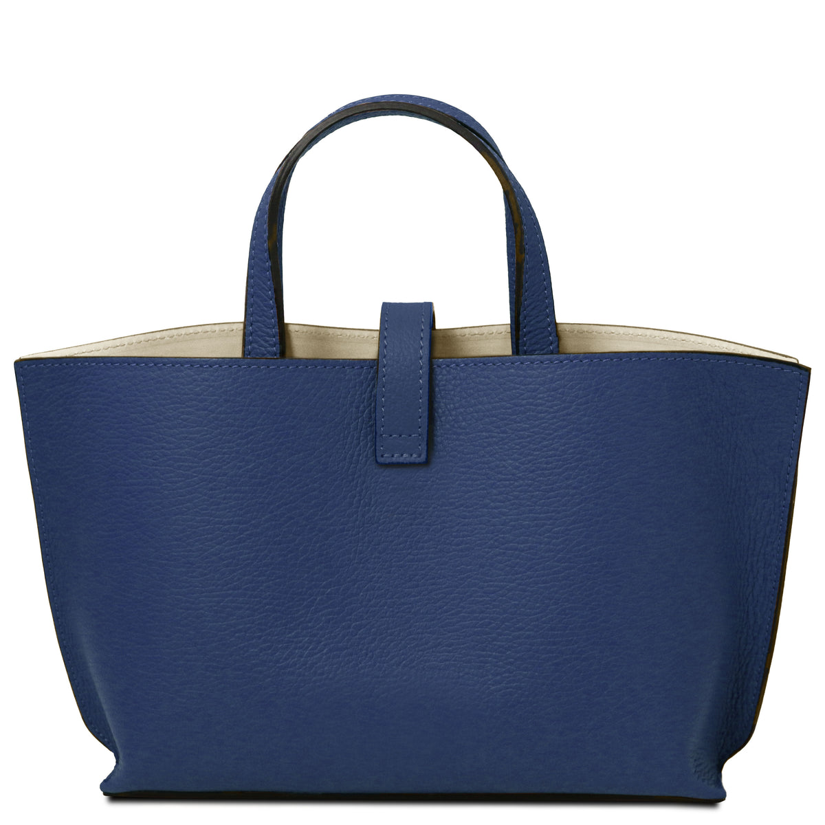 Sac cabas femme AGATHA structuré en cuir forme trapèze à fermoir
