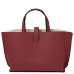 Sac cabas femme AGATHA structuré en cuir forme trapèze à fermoir