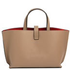 Sac cabas femme AGATHA structuré en cuir forme trapèze à fermoir