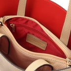 Sac cabas femme AGATHA structuré en cuir forme trapèze à fermoir