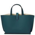 Sac cabas femme AGATHA structuré en cuir forme trapèze à fermoir