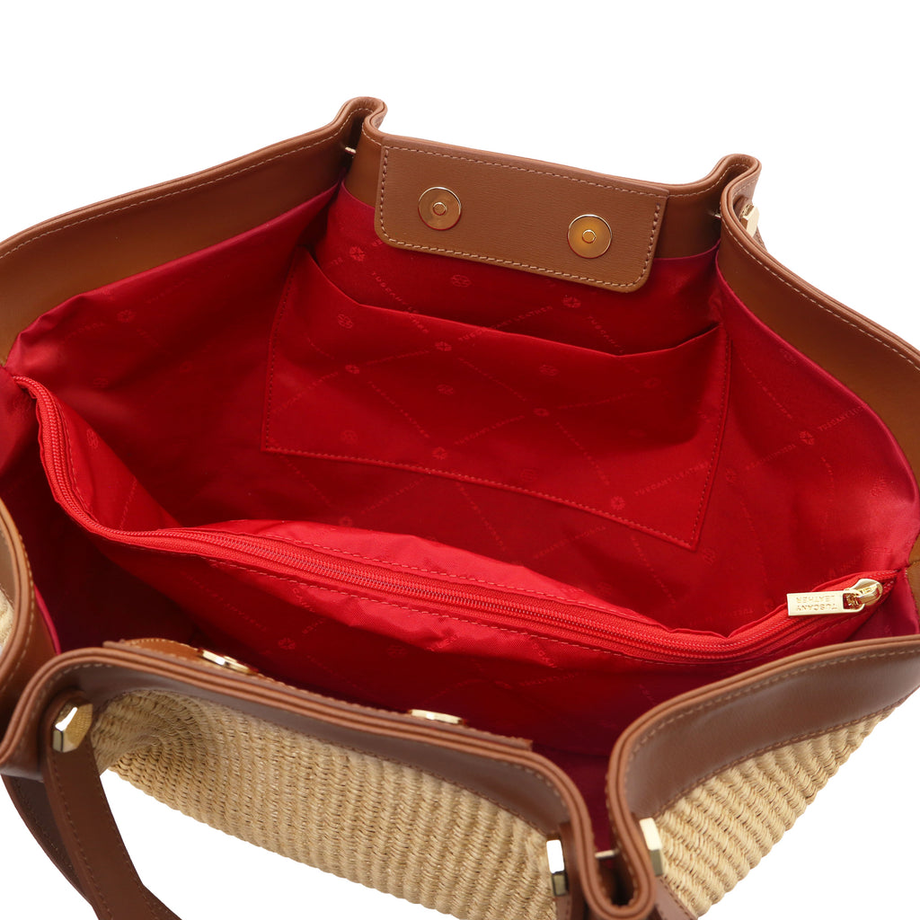 SOLEIL — Sac shopping en raphia