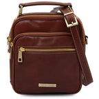 Sac bandoulière homme cuir pleine fleur 2 compartiments PAUL