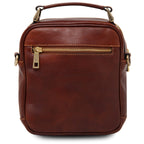 Sac bandoulière homme cuir pleine fleur 2 compartiments PAUL