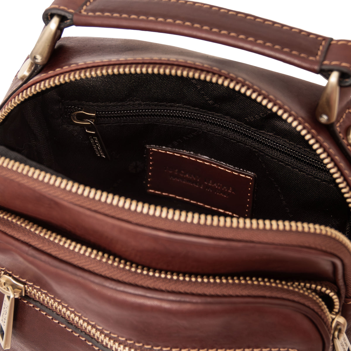 Sac bandoulière homme cuir pleine fleur 2 compartiments PAUL
