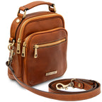 Sac bandoulière homme cuir pleine fleur 2 compartiments PAUL
