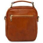 Sac bandoulière homme cuir pleine fleur 2 compartiments PAUL