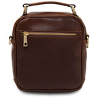 Sac bandoulière homme cuir pleine fleur 2 compartiments PAUL
