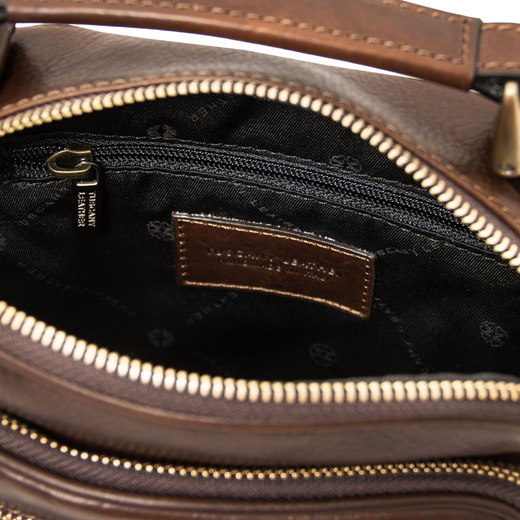 Sac bandoulière homme cuir pleine fleur 2 compartiments PAUL