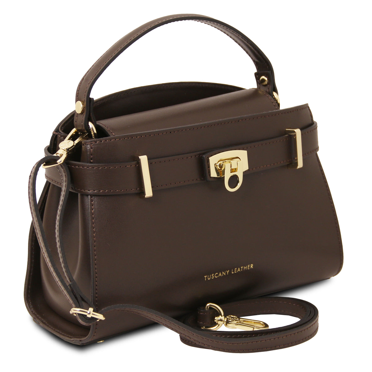 Sac à main femme MAISY compact en cuir à fermoir ceinture