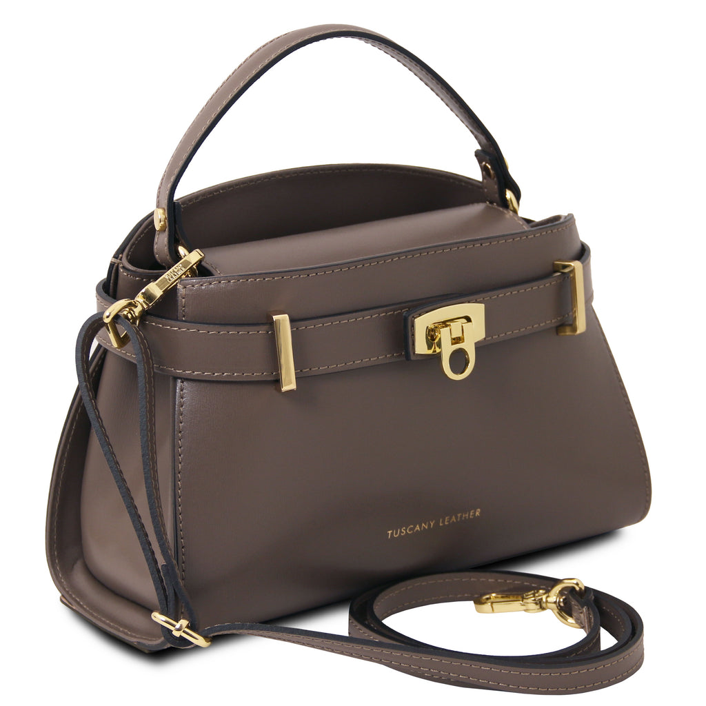 Sac à main femme MAISY compact en cuir à fermoir ceinture