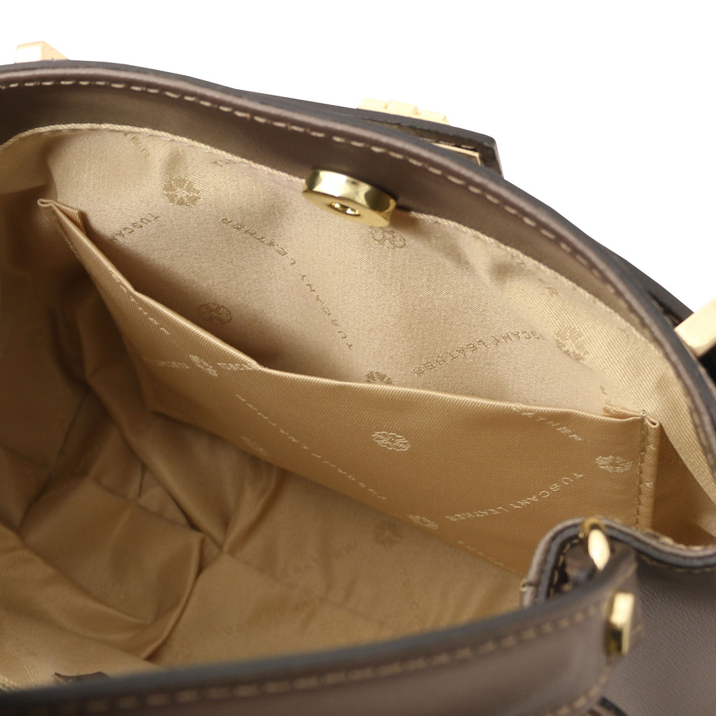 Sac à main femme MAISY compact en cuir à fermoir ceinture