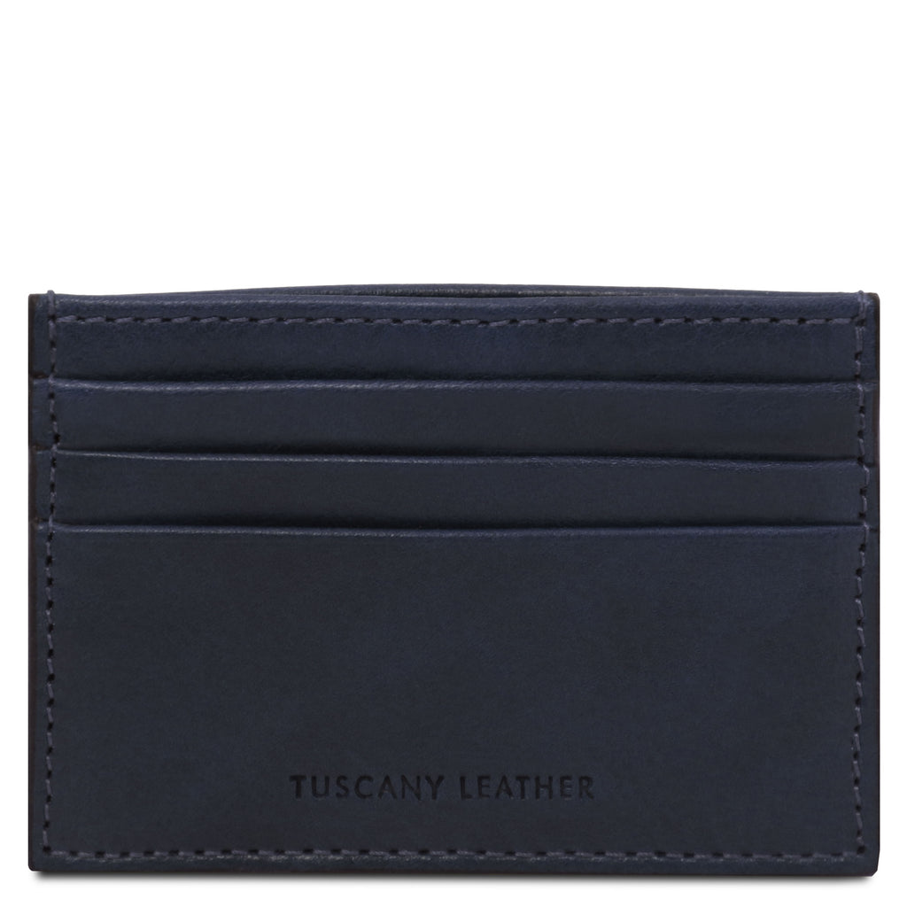 Porte-cartes homme SEI en cuir pleine fleur 6 cartes