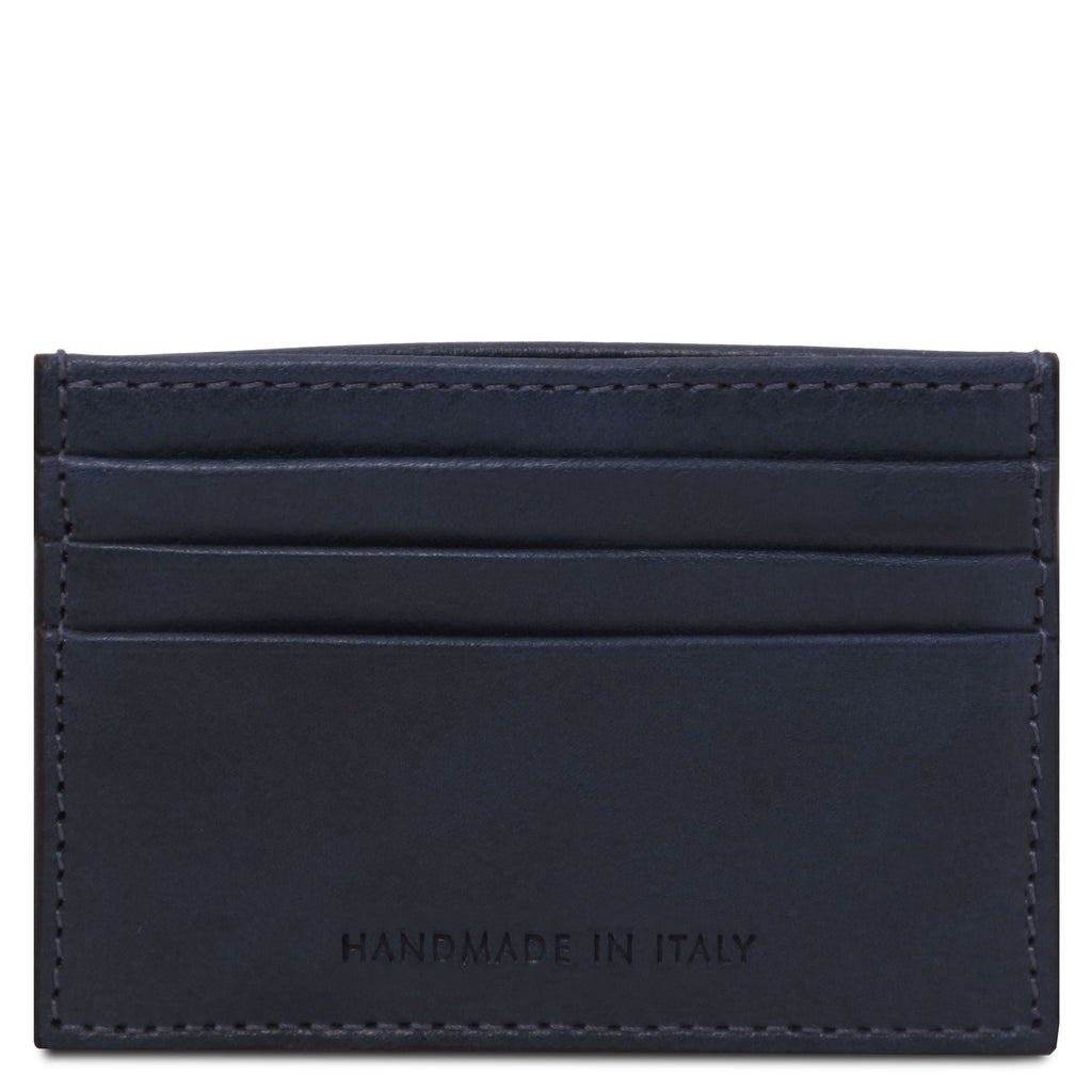 Porte-cartes homme SEI en cuir pleine fleur 6 cartes