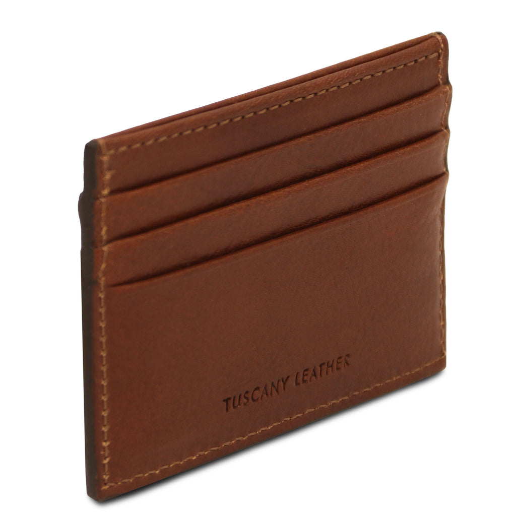 Porte-cartes homme SEI en cuir pleine fleur 6 cartes
