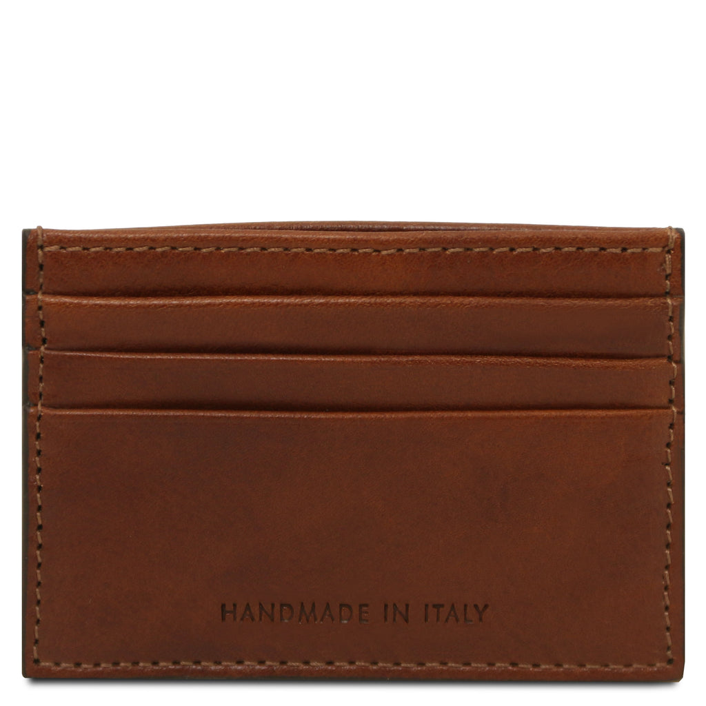 Porte-cartes homme SEI en cuir pleine fleur 6 cartes