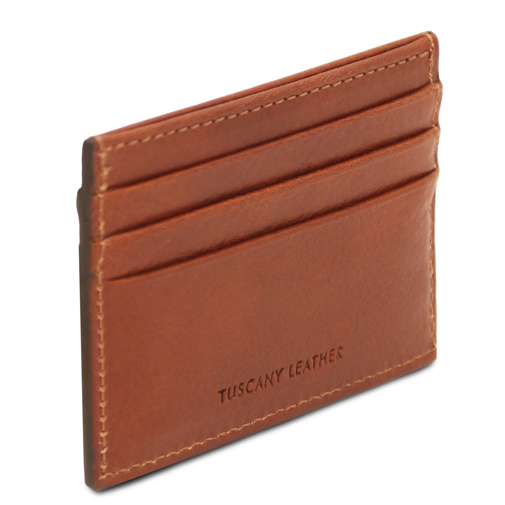 Porte-cartes homme SEI en cuir pleine fleur 6 cartes