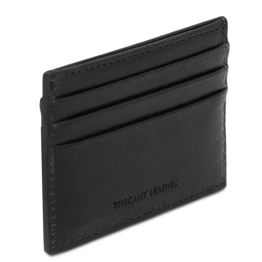 Porte-cartes homme SEI en cuir pleine fleur 6 cartes