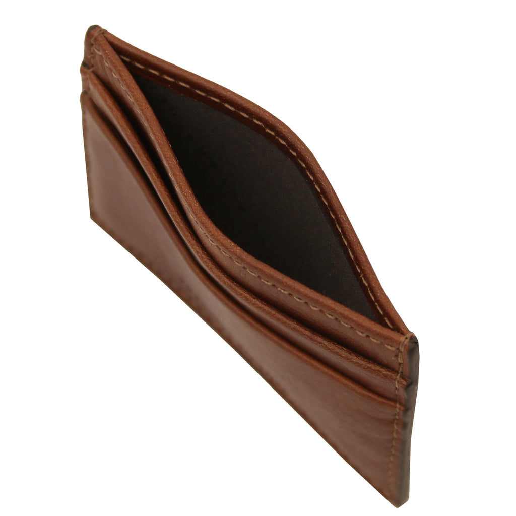Porte-cartes homme QUATTRO en cuir pleine fleur 4 cartes