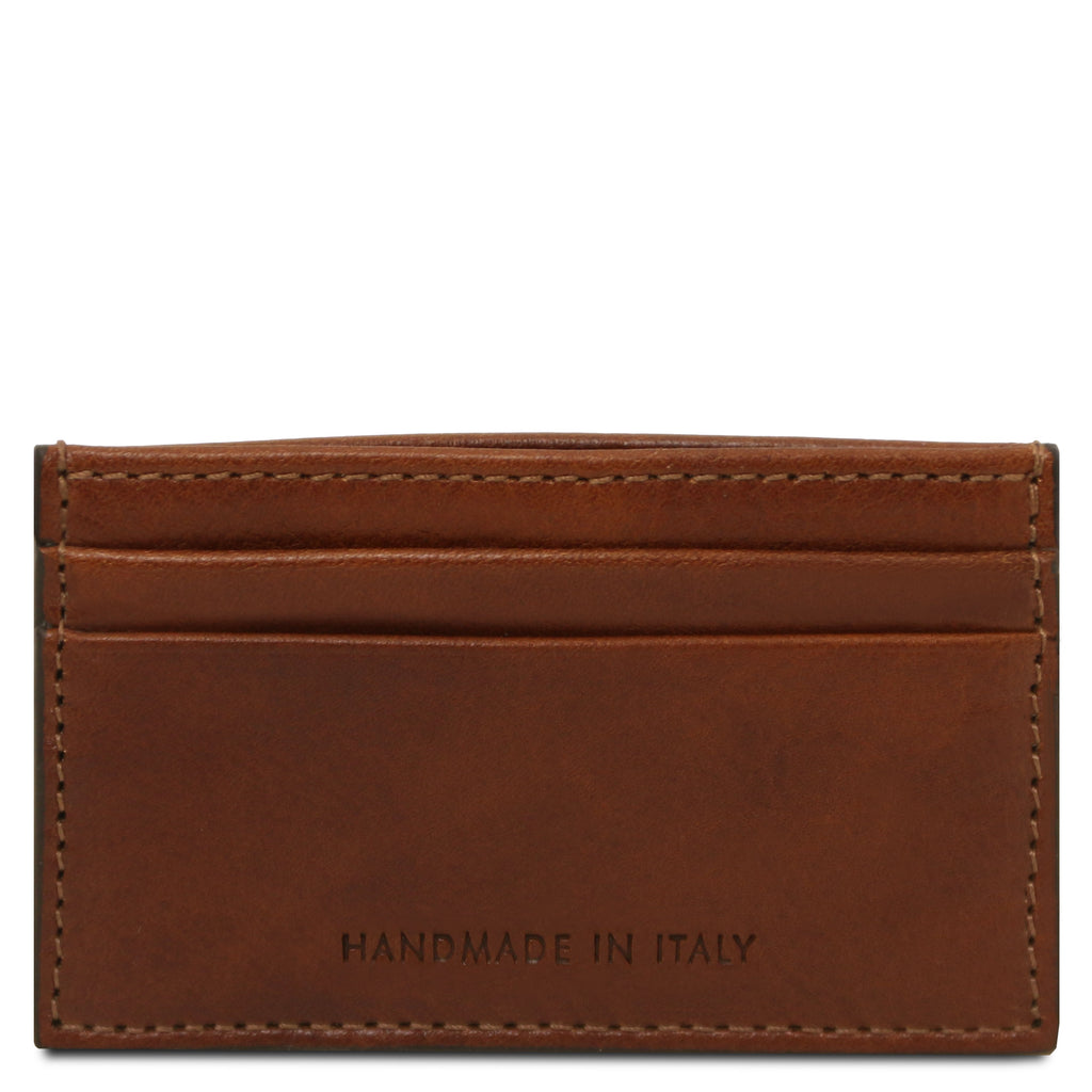 Porte-cartes homme QUATTRO en cuir pleine fleur 4 cartes