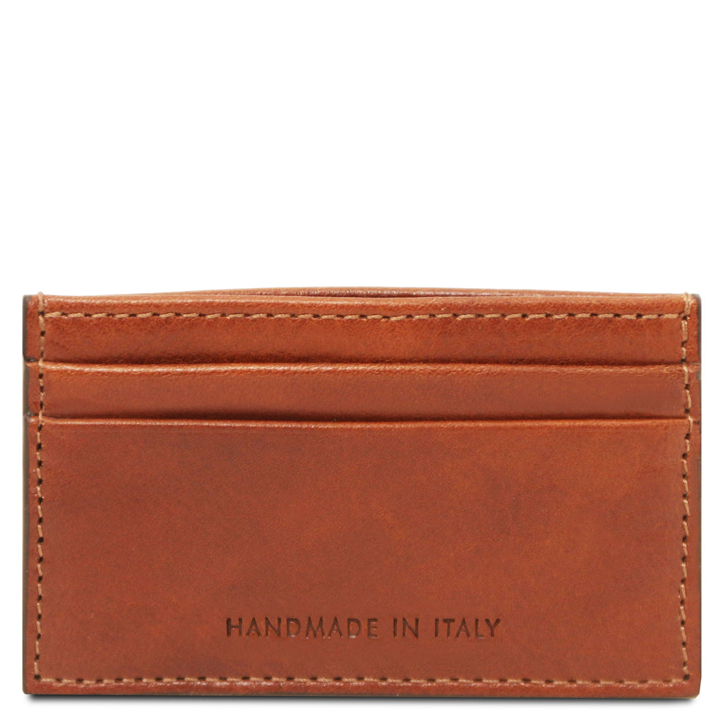 Porte-cartes homme QUATTRO en cuir pleine fleur 4 cartes